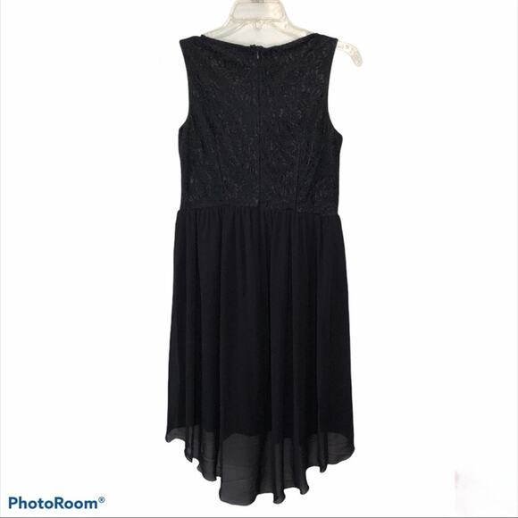 Enfocus Studio Navy Blue High-Low Chiffon Midi Dress Size 4 - Picture 10 of 13
